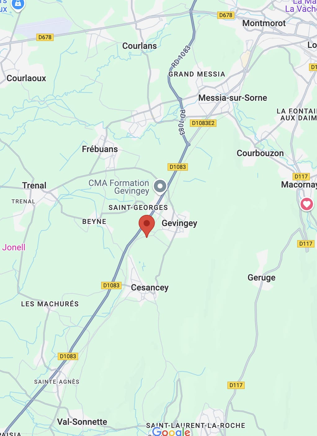 Carte Gevingey